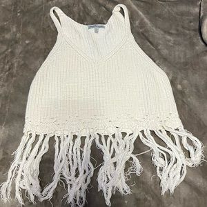 White tank top with ties